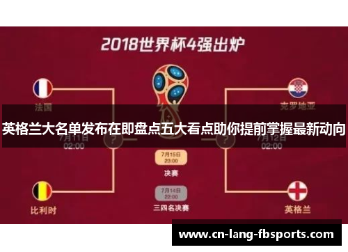 英格兰大名单发布在即盘点五大看点助你提前掌握最新动向