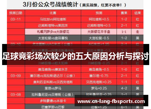 足球竞彩场次较少的五大原因分析与探讨